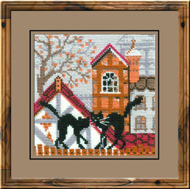 City Cats Autumn Counted Cross Stitch Kit By Riolis
