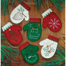 Mittens Felt Ornament Kit By Rachel's Of Greenfield 