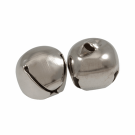 Bells: Jingle: 30mm: Silver: 2 Pieces by Trimits