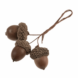 Pick: Natural Acorns on Wires: 9 Pieces