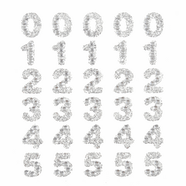 Diamante Number Pack. Pack of 55