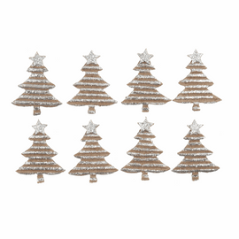 Craft Embellishment: Glitter Trees: Silver By Trimits 