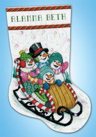 Jolly Trio Cross-Stitch Stocking Kit