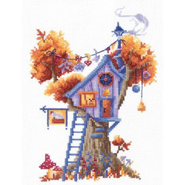 Treehouses: Enigmatic Sand Cross Stitch Kit By Andriana