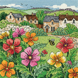 Country Village Cross Stitch Kit by Karen Carter