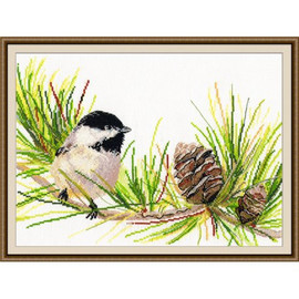 Chickadee Cross Stitch Kit By Oven