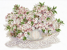 Cherry Blossom Counted Cross Stitch Kit by RIOLIS