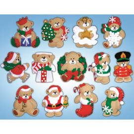 Teddy Christmas Tree Ornaments Kit by Design Works