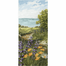 Cliff Top Footpath View Cross Stitch Kit  by Maia