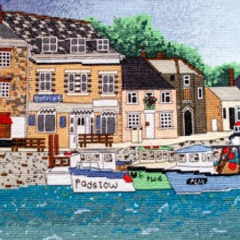 Padstow Harbour Cornwall Cross Stitch Kit By Emma Louise