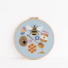 Oh Beehive Cross Stitch Kit by Caterpillar