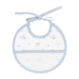 Blue Cross Stitch Bib 3 Months by DMC