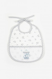 Grey Cross Stitch Bib 6 Months by DMC