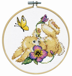 Bunny with Hoop Counted Cross Stitch Kit by Design Works