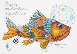 Clockwork Fish Counted Cross Stitch Kit By Panna