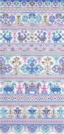 Sampler in Lilac Counted Cross Stitch Kit by Panna