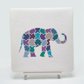 Jigsaw Elephant Cross Stitch Kit by Meloca Designs