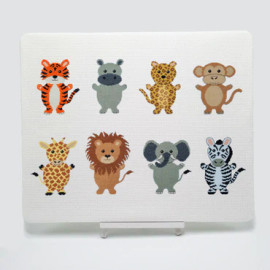 Safari Animals Cross Stitch Kit by Meloca Designs