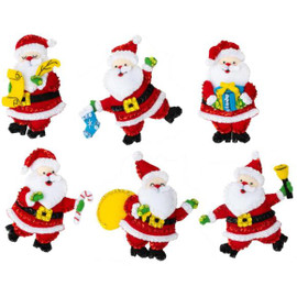 Bucilla Felt Ornaments: The Claus Collection: Applique Kit Set Of 6