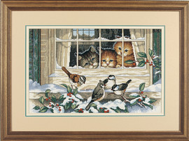 Three Bird Watchers Counted Cross Stitch Kit By Dimensions