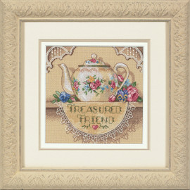 Treasured Friend Teapot Counted Cross Stitch Kit by Dimensions
