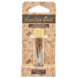 Hand Sewing Needles: Premium: Embroidery: Sizes 3-9: 10 Pieces