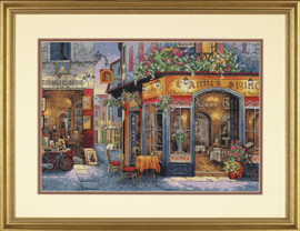 European Bistro Gold Counted Cross Stitch Kit by Dimensions