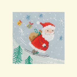 Delivery By Skis Counted Cross Stitch Card Kit By Bothy Threads