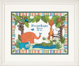 Mod Zoo Birth Record Counted Cross Stitch Kit by Dimensions