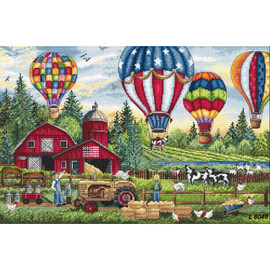Up, Up And Away Counted Cross Stitch Kit By Letistitch