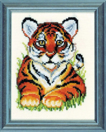 Tiger Cross Stitch Kit by Pako
