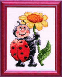 Ladybird Cross Stitch Kit by Pako