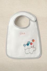 Floating Hippo Stitchable Bib Embroidery Kit By DMC