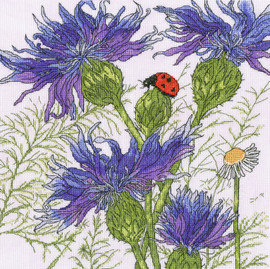 Cornflower Garden Counted Cross Stitch Kit By Bothy Threads