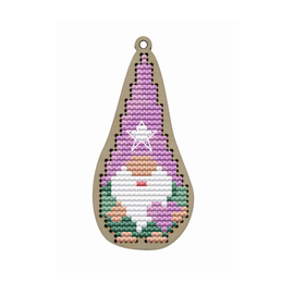 Cute Gnome Counted Cross Stitch Kit On Wood By Kind Fox