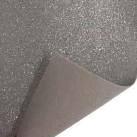 Glitter Felt Fabric Roll: 1 roll 5m x 90cm: Silver by Trimits