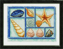 Seashells Cross stitch Kit by Pako