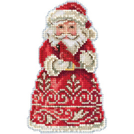 Santa With Cardinal Cross stitch Kit  and Beads by Mill Hill