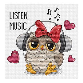Listen To Music Counted Cross Stitch Kit By Luca-S