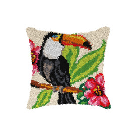 Toucan Latch Hook Cushion Kit By Orchidea