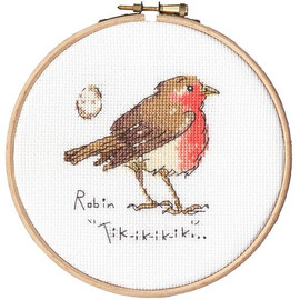 Little Robin Counted Cross Stitch Kit by Bothy Threads