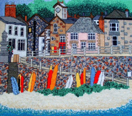Mousehole Harbour Cross Stitch Kit By Emma Louise