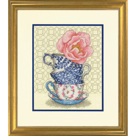 Rose Tea Counted Cross Stitch Kit by Dimensions