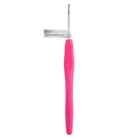 Crochet Hook: Soft Grip: 14cm x 3.00mm: Pink by Milward