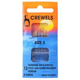 Hand Sewing Needles: Crewels: Gold Eye: Size 5