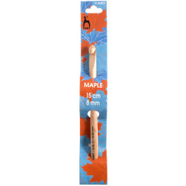 Crochet Hook: Maple: 15cm x 8.00mm by Pony