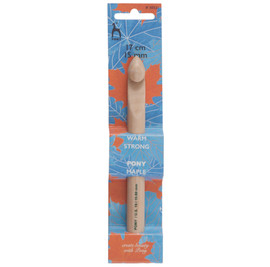 Crochet Hook: Maple: 17cm x 15.00mm by Pony