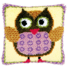 Miss owl Latch Hook Rug Kit by Vervaco