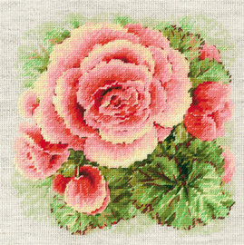 Begonia Counted Cross Stitch Kit by Riolis