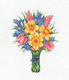 Spring Bouquet Cross stitch kit By  CWOC